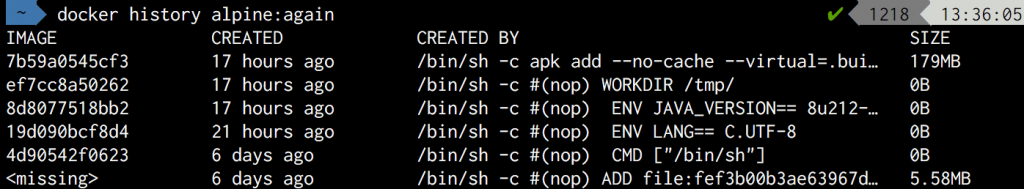docker history example